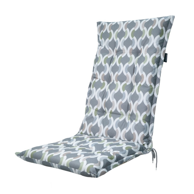 Madison tuinstoelkussen hoge rug trivia grey ca. 123x50 cm set van 4 3083058 large