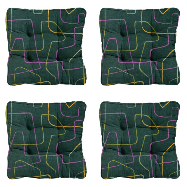 Madison zitkussen florance joah green ca. 47x47 cm set van 4 3082900 large