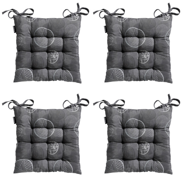 Madison zitkussen toscane circle grey ca. 46x46 cm set van 4 3083339 large