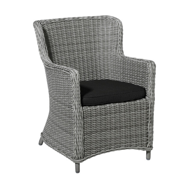Madison zitkussen wicker rib black ca. 48x48 cm set van 4 3083378 large