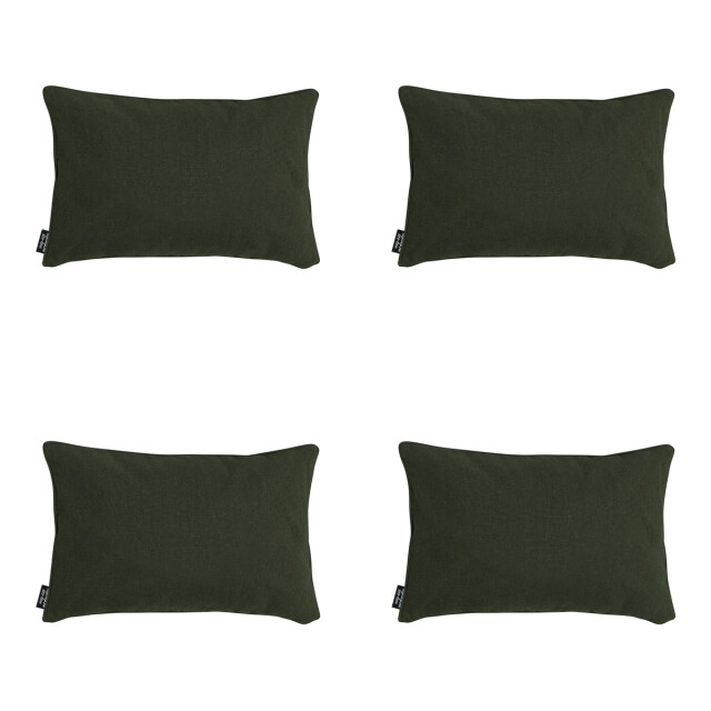 Madison sierkussen green canvas eco+ ca. 30x50 cm set van 4 3083100 large