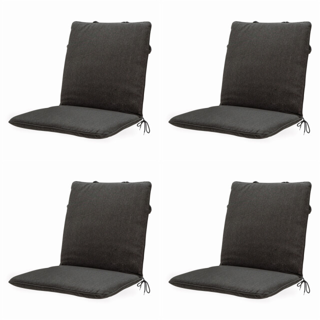 Madison stapelstoelkussen dark grey canvas eco+ ca. 97x49 cm set van 4 3083593 large