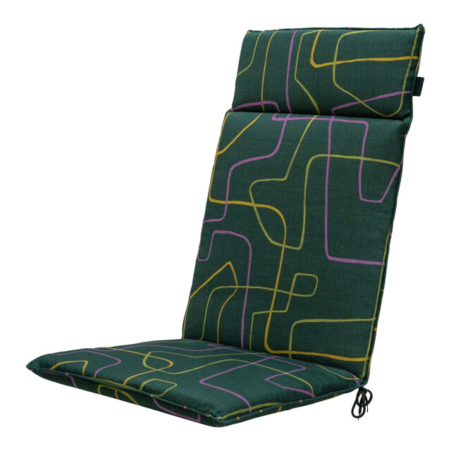 Madison tuinstoelkussen hoge rug joah green ca. 120x50 cm set van 4 3082913 large
