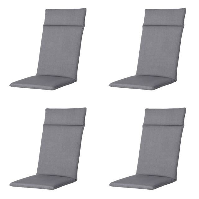 Madison tuinstoelkussen hoge rug oxford grey ca. 120x50 cm set van 4 3082954 large