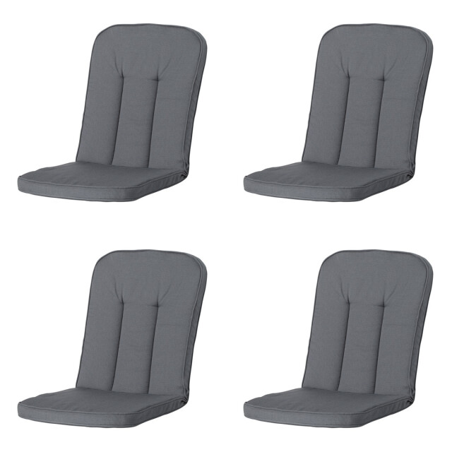 Madison tuinkussen carlo / calvia rib grey ca. 100x48 cm set van 4 3083511 large