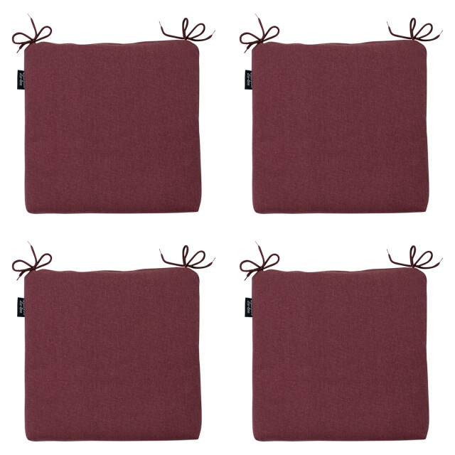Madison zitkussen bordeaux canvas eco+ ca. 40x40 cm set van 4 3083412 large