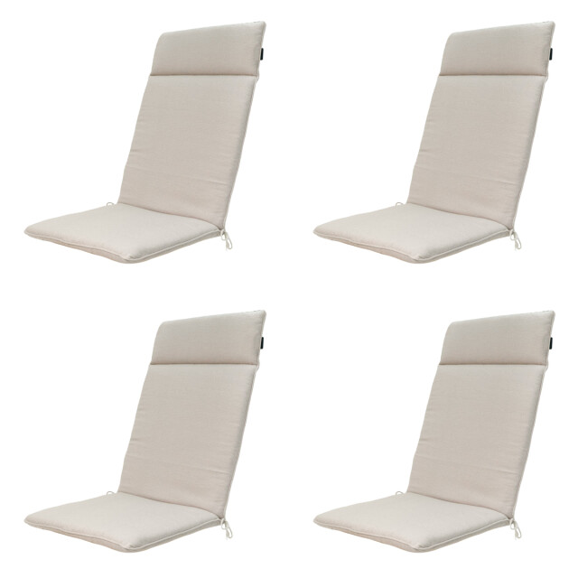 Madison tuinstoelkussen hoge rug napels ca. 120x50 cm set van 4 3082972 large
