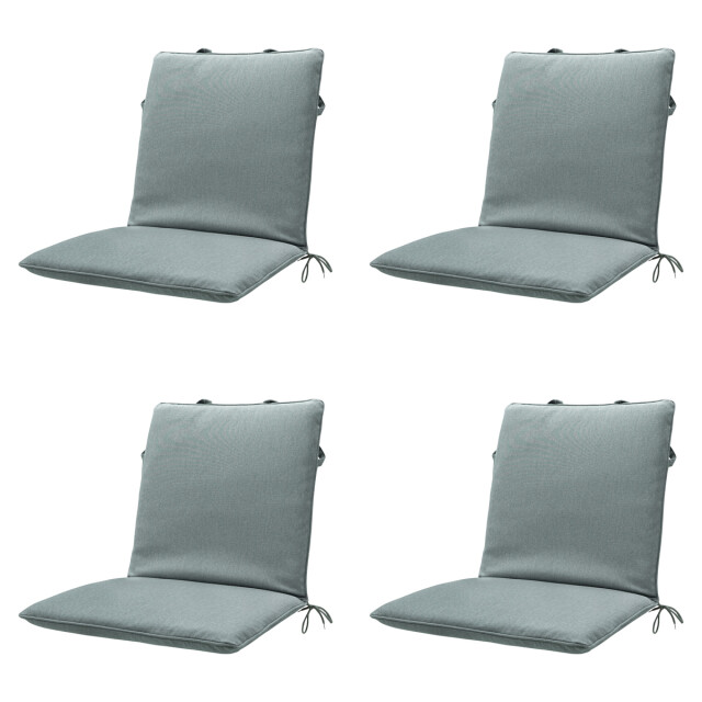Madison stapelstoelkussen silver canvas eco+ ca. 97x49 cm set van 4 3083592 large