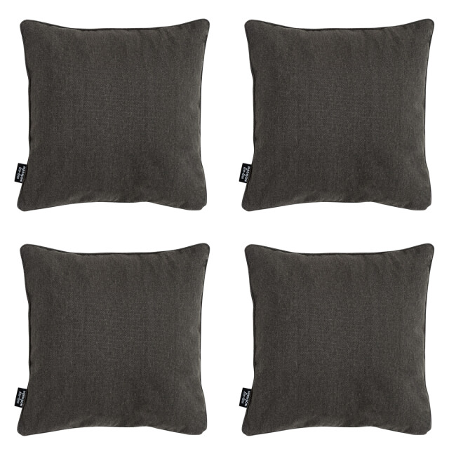 Madison sierkussen dark grey canvas eco+ ca. 50x50 cm set van 4 3083174 large
