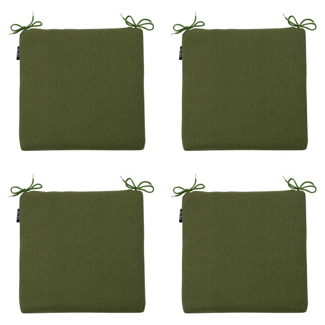 Madison zitkussen moss green canvas eco+ ca. 40x40 cm set van 4 3083414 large