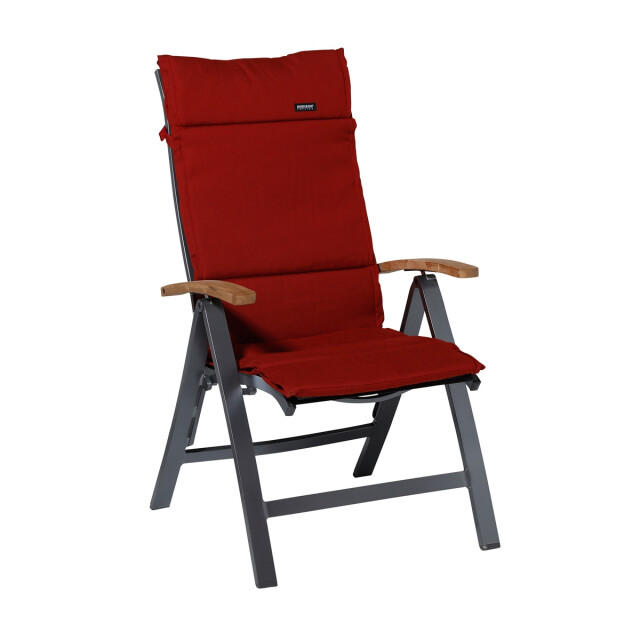 Madison tuinkussen fiber deluxe rib red ca. 125x50 cm set van 4 3083554 large