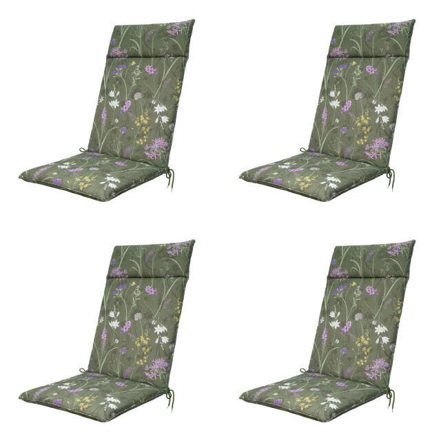 Madison tuinstoelkussen hoge rug donna green canvas eco+ ca. 120x50 cm - 3082929 large