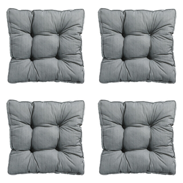 Madison zitkussen florance basic grey ca. 47x47 cm set van 4 3082874 large