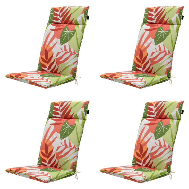 Madison tuinstoelkussen hoge rug iven terra ca. 120x50 cm set van 4 3082934 large