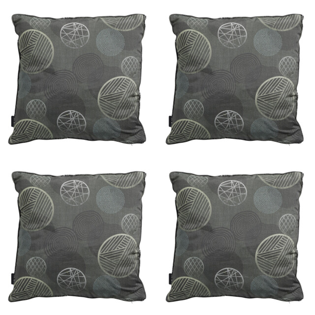 Madison sierkussen circle green ca. 50x50 cm set van 4 3083151 large