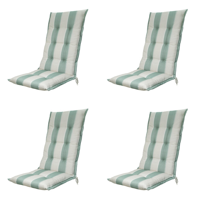 Madison tuinstoelkussen hoge rug banda kaki ca. 123x50 cm set van 4 3083034 large