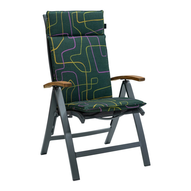 Madison tuinstoelkussen hoge rug joah green ca. 120x50 cm set van 4 3082913 large