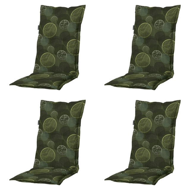 Madison tuinstoelkussen hoge rug circle green ca. 123x50 cm set van 4 3083071 large