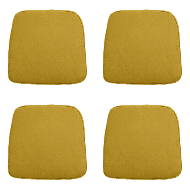 Madison zitkussen wicker panama mustard ca. 48x48 cm set van 4 3083374 large