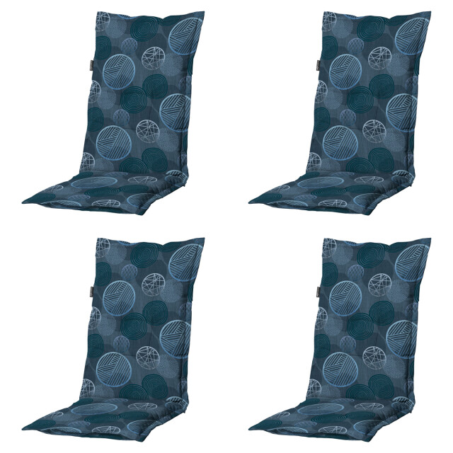 Madison tuinstoelkussen hoge rug circle blue ca. 123x50 cm set van 4 3083072 large