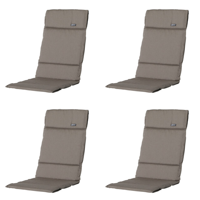 Madison tuinkussen fiber deluxe rib liver ca. 125x50 cm set van 4 3083552 large