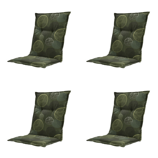 Madison tuinstoelkussen lage rug circle green ca. 105x50 cm set van 4 3082993 large
