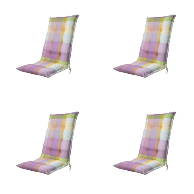 Madison tuinstoelkussen hoge rug sya purple ca. 123x50 cm set van 4 3083032 large