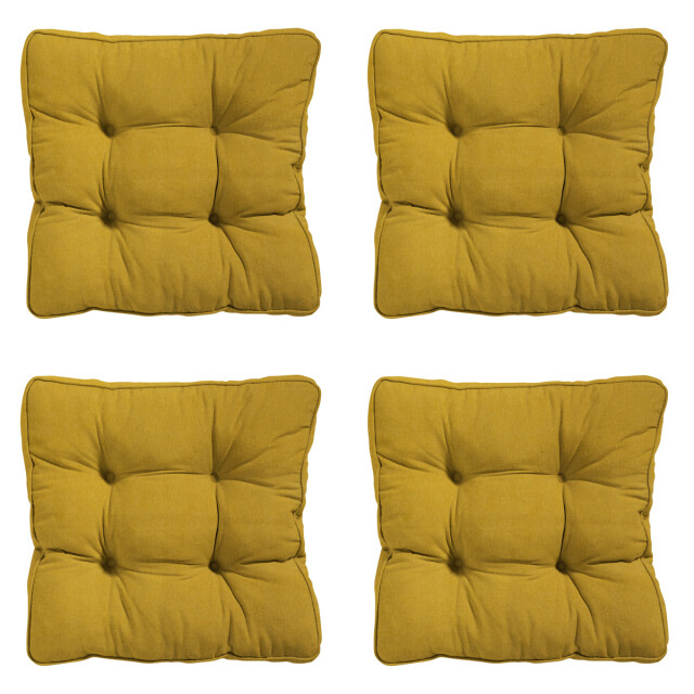 Madison zitkussen florance panama mustard ca. 47x47 cm set van 4 3082894 large