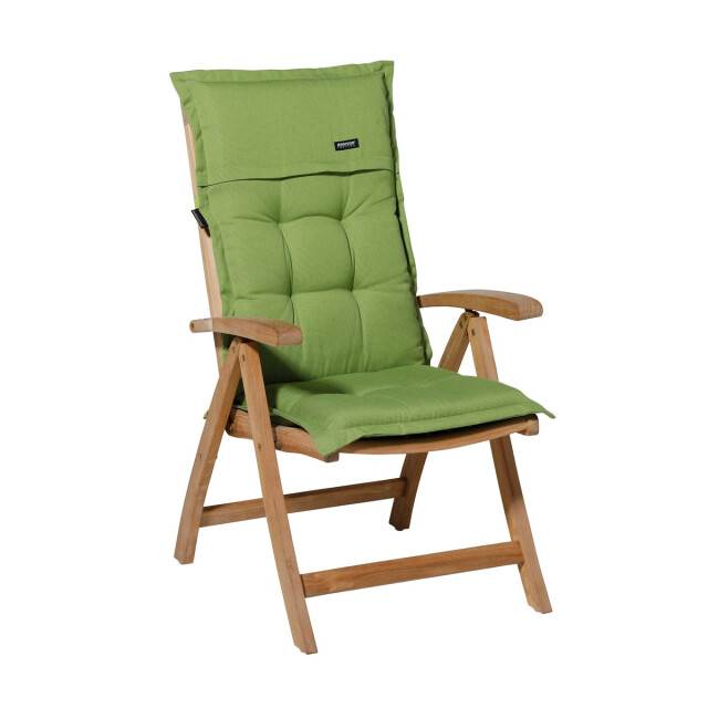 Madison tuinstoelkussen hoge rug rib lime ca. 123x50 cm set van 4 3083073 large