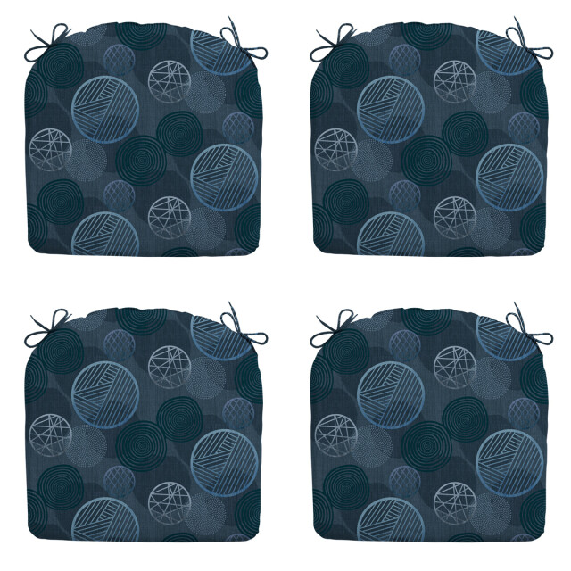 Madison zitkussen circle blue ca. 46x48 cm set van 4 3083433 large