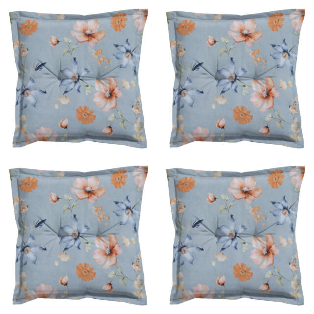 Madison zitkussen florina blue ca. 50x50 cm set van 4 3083314 large
