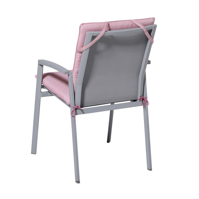 Madison stapelstoelkussen panama soft pink ca. 97x49 cm set van 4 3083574 large