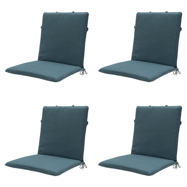 Madison stapelstoelkussen sea blue canvas eco+ ca. 97x49 cm set van 4 3083589 large