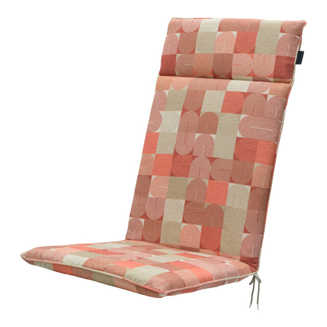 Madison tuinstoelkussen hoge rug jacky terra ca. 120x50 cm set van 4 3082966 large