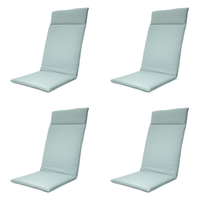 Madison tuinstoelkussen hoge rug napels azure ca. 120x50 cm set van 4 3082970 large