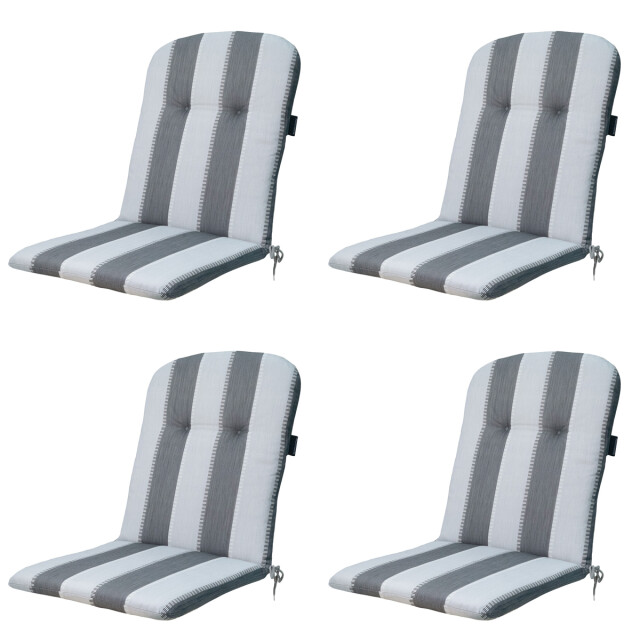 Madison kuipstoelkussen hoge rug banda grey ca. 96x45 cm set van 4 3082989 large