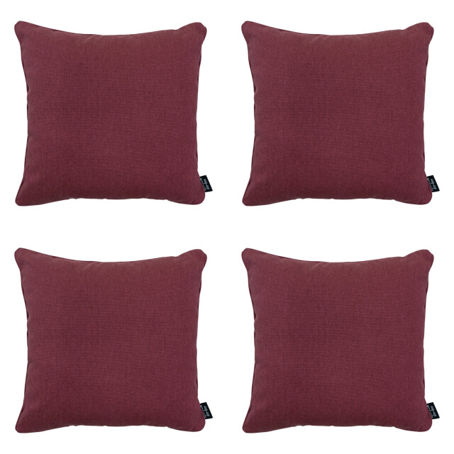Madison sierkussen bordeaux canvas eco+ ca. 50x50 cm set van 4 3083169 large