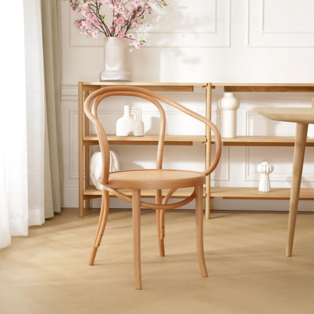 Fameg Venice no. 9 houten eetkamerstoel met armleuningen naturel 2028236 large
