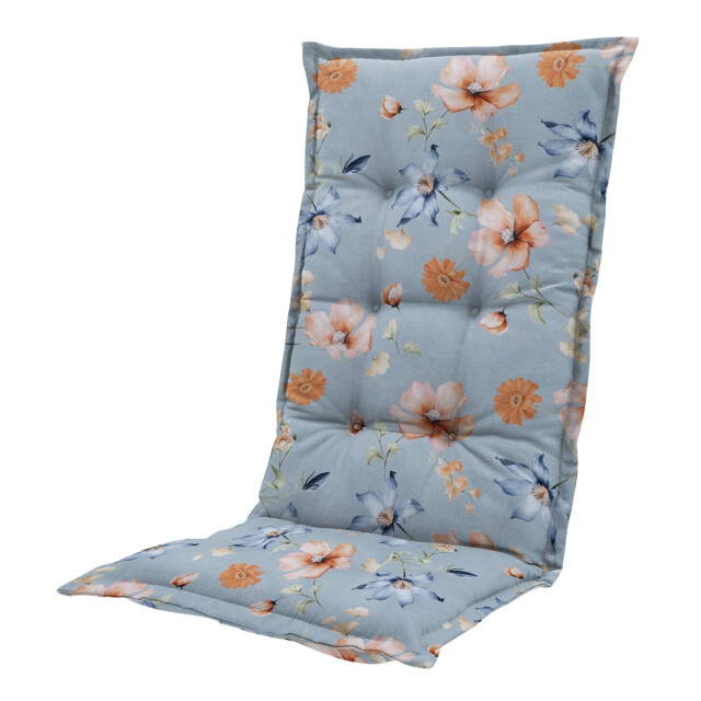 Madison tuinstoelkussen hoge rug florina blue ca. 123x50 cm set van 4 3083048 large