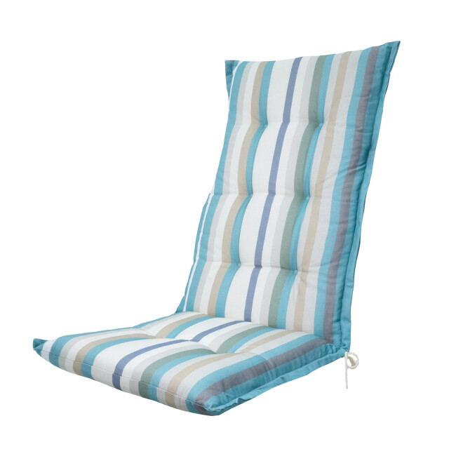 Madison tuinstoelkussen hoge rug righe azure ca. 123x50 cm set van 4 3083031 large