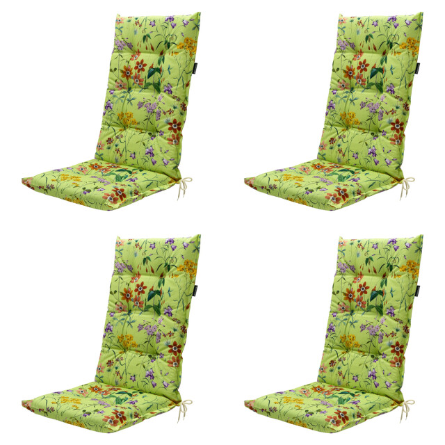 Madison tuinstoelkussen hoge rug milly green ca. 123x50 cm set van 4 3083050 large