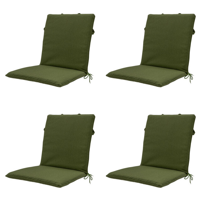 Madison stapelstoelkussen moss green canvas eco+ ca. 97x49 cm set van 4 3083590 large