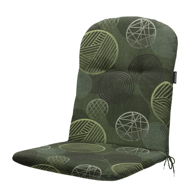 Madison kuipstoelkussen hoge rug circle green ca. 96x45 cm set van 4 3082982 large