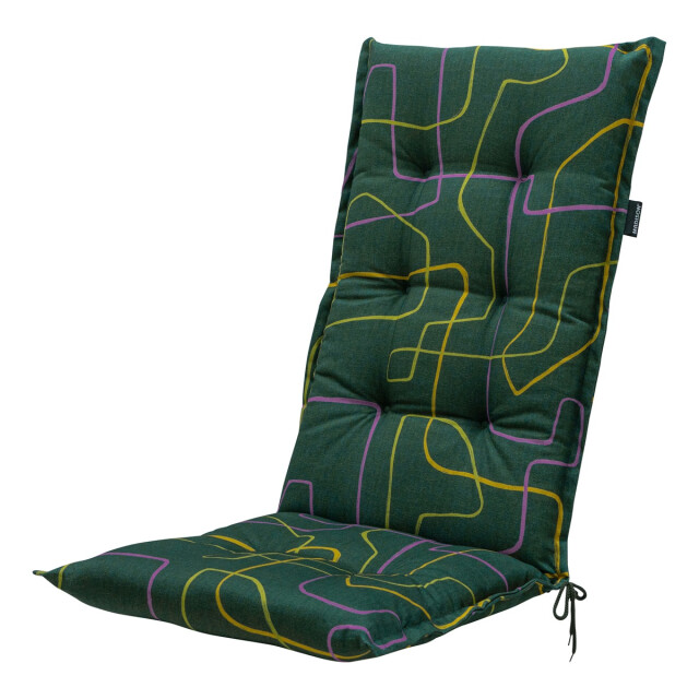 Madison tuinstoelkussen hoge rug joah green ca. 123x50 cm set van 4 3083025 large