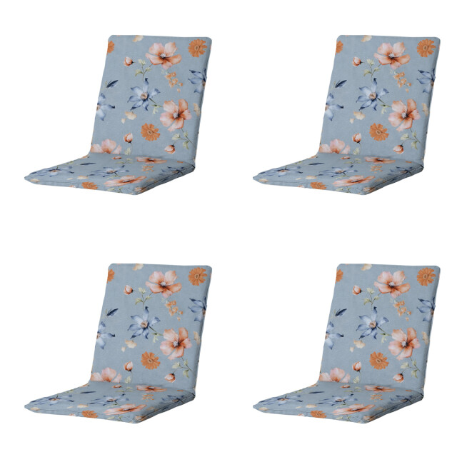 Madison stapelstoelkussen florina blue ca. 97x49 cm set van 4 3083604 large
