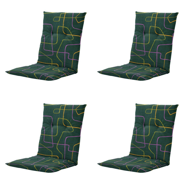 Madison tuinstoelkussen lage rug joah green ca. 105x50 cm set van 4 3083005 large