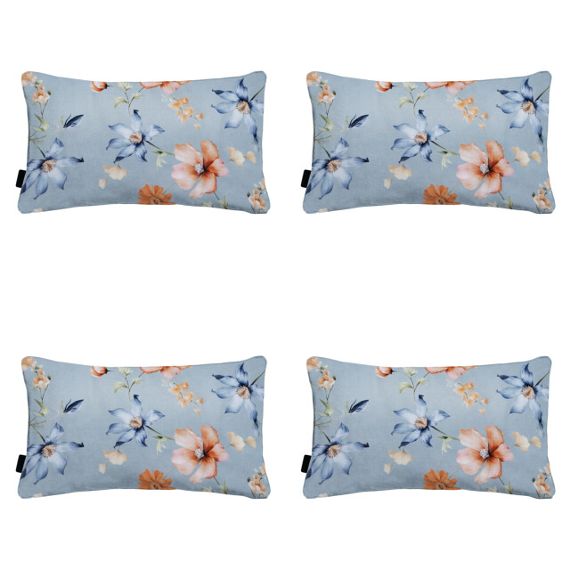 Madison sierkussen florina blue ca. 30x50 cm set van 4 3083121 large