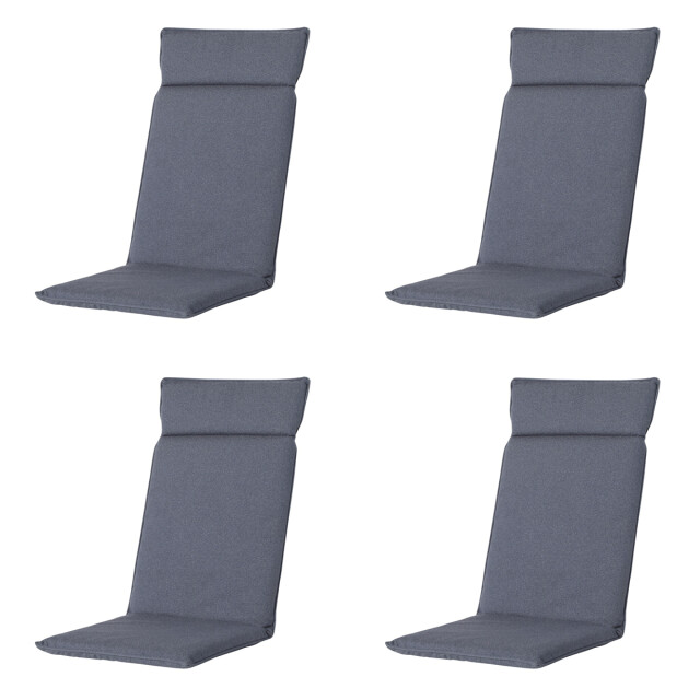 Madison tuinstoelkussen hoge rug manchester denim grey ca. 120x50 cm set 3082946 large