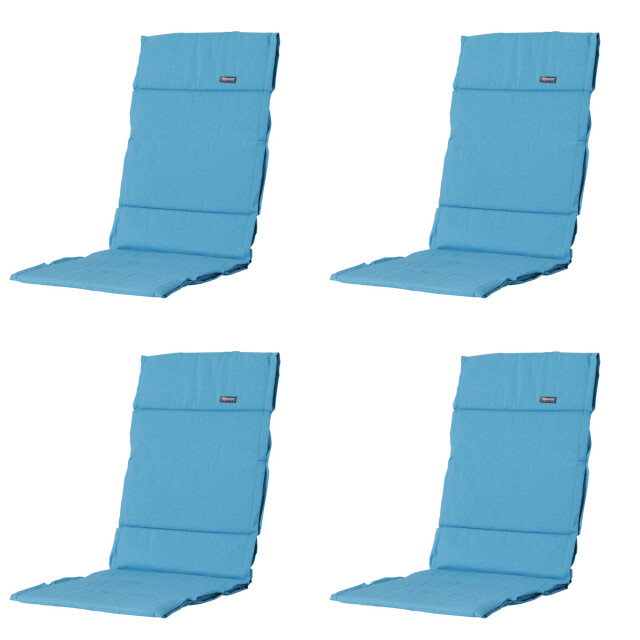 Madison tuinkussen fiber deluxe panama aqua ca. 125x50 cm set van 4 3083542 large