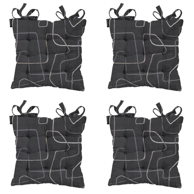 Madison zitkussen toscane joah grey ca. 46x46 cm set van 4 3083342 large